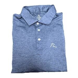 RHOBACK Heather Blue Men's Short Sleeve Performance Polo Tee Men's Size XL